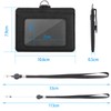 Horizontal ID Card Holder with Elastic Reel Strap Neck Passcase