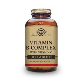 Solgar Vitamin B-Complex with Vitamin C Tablets - Pack of 100 - High Strength B-Complex - Energy, Immune and Nervous System Support - Vegan, Gluten Free and Kosher