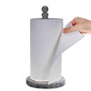 Black Paper Towel Holder Countertop with Heavy Marble Base, Standing