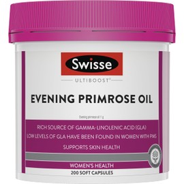 Swisse Ultiboost Evening Primrose Oil - Rich in GLA to support women with PMS - 200 Capsules