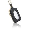ELEGANCE-E Smart Key Case, Carabiner, Compact, Small, Genuine Leather, Black
