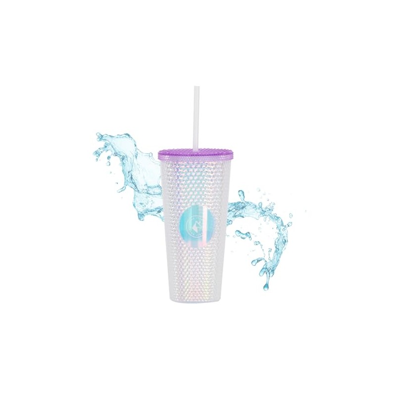 Vaso de Plástico Reusable con Doble Pared 710 ml Brillante