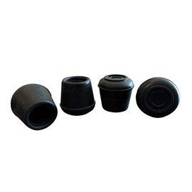 Shepherd Hardware 9129 1-1/8-Inch Inside Diameter Rubber Leg Tips, 4-Pack, Black