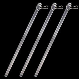 Nicerity 3Pcs Clear Acrylic Drapery Wand 12 Inches Invisible & Sturdy Curtain Pull Rod Ideal for High Hanging Drapes & Heavy Curtains in Homes & Offices