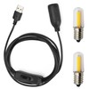 GutReise 5V USB to E14 Socket,2pcs E14 LED Bulbs 5V-6V