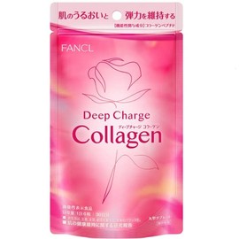 FANCL (New) Deep Charge Collagen (Approx. 30 Day Supply), 180 Capsules