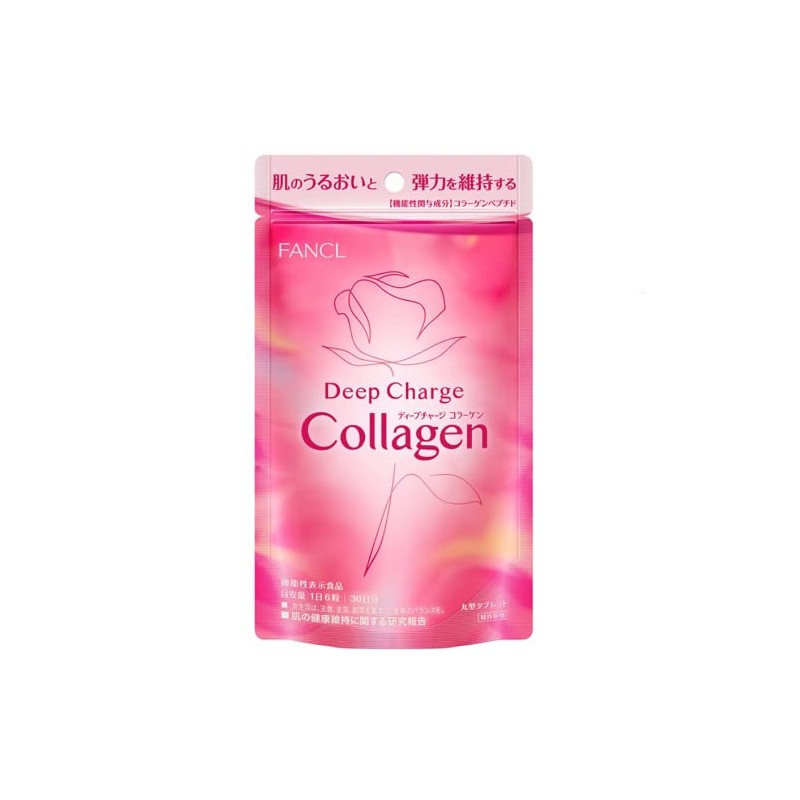 FANCL (New) Deep Charge Collagen (Approx. 30 Day Supply), 180