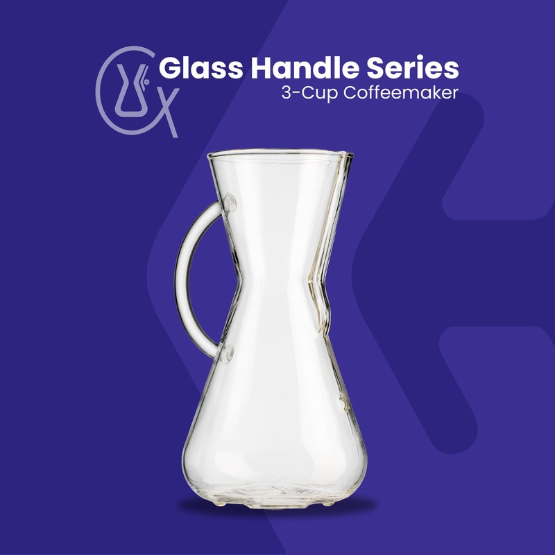 Chemex Pour-Over Glass Coffeemaker - Colored Glass Handle Series -