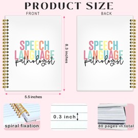 BRRNYOI Speech Language Pathologist Gifts Notebook Journal 5.5x8.3, Slp Gifts for Women, Mental Health Journal, Speech Therapy Therapist Hardcover Spiral Notebooks for Note Taking