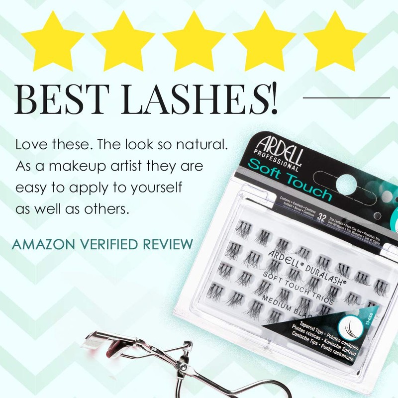 Ardell False Eyelashes Soft Touch Trios Individuals Medium Black 4