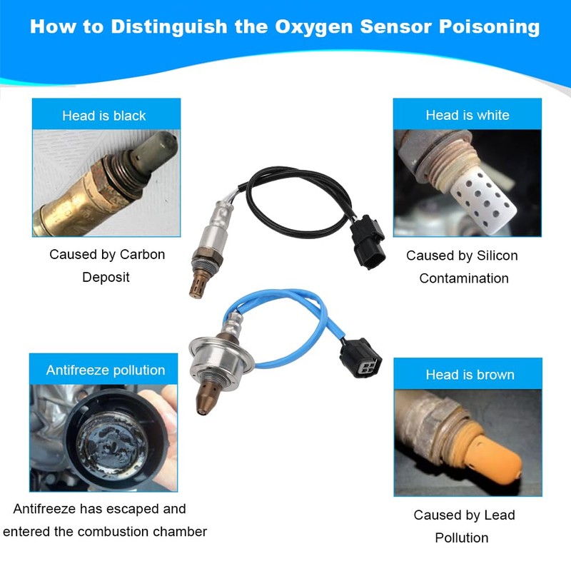 JDMON 2PCS Oxygen O2 Sensor Upstream Downstream Replacement for 2013-2014