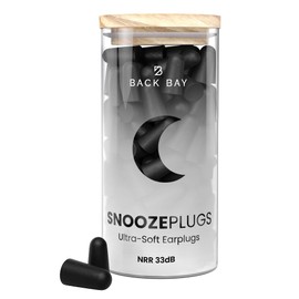 SnoozePlugs Ultra Soft Foam Ear Plugs for Sleeping, 60 Pairs Comfortable Foam Ear Plugs for Side Sleepers- 33db NRR Nightime Earplugs for Snore Blocking, Noise Canceling Earplugs Sleep Noise Reduction