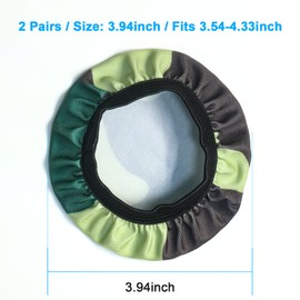 PChero 2 Pairs Fabric Earpad Covers/Headphone Covers/Stretchable and Washable Earcup Protectors Compatible with Wireless Wired Over The Ear Headphones (Fit 3.5" - 4.3", Camouflage Color)
