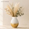 Textured Metal Vase, 7.6 x 5.1 Inch, White and Gold