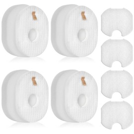 Anewise 4 Pack Filter Replacement for Shark Rocket HV301, HV302, HV30126, HV300, HV305, HV292, HV307Q, QS301Q, HV310, UV450 Ultralight Corded Stick Vacuum, Part #XFFV300, 4 Foam + Felt + Post Filters