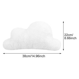 EKDJKK Clouds Throw Pillows, White Lovely Clouds Shaped Throw Pillows Waist Rest Cushion Bedrest Reading Pillows Chair Back Cushion, Decorative for Bedroom Office Car, 15 X 8.7 Inches