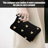 Pack of 2 Heart-Shaped Printed Cosmetic Bag, Portable Travel Cosmetic