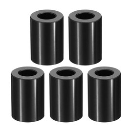 PATIKIL M10 Aluminum Spacers, 5 Pcs Metal Spacer Aluminum M10 x 3/4" OD x 1-1/4" L Aluminum Spacer Screw Standoff Round for 3/8" or M10 Screw Bolts