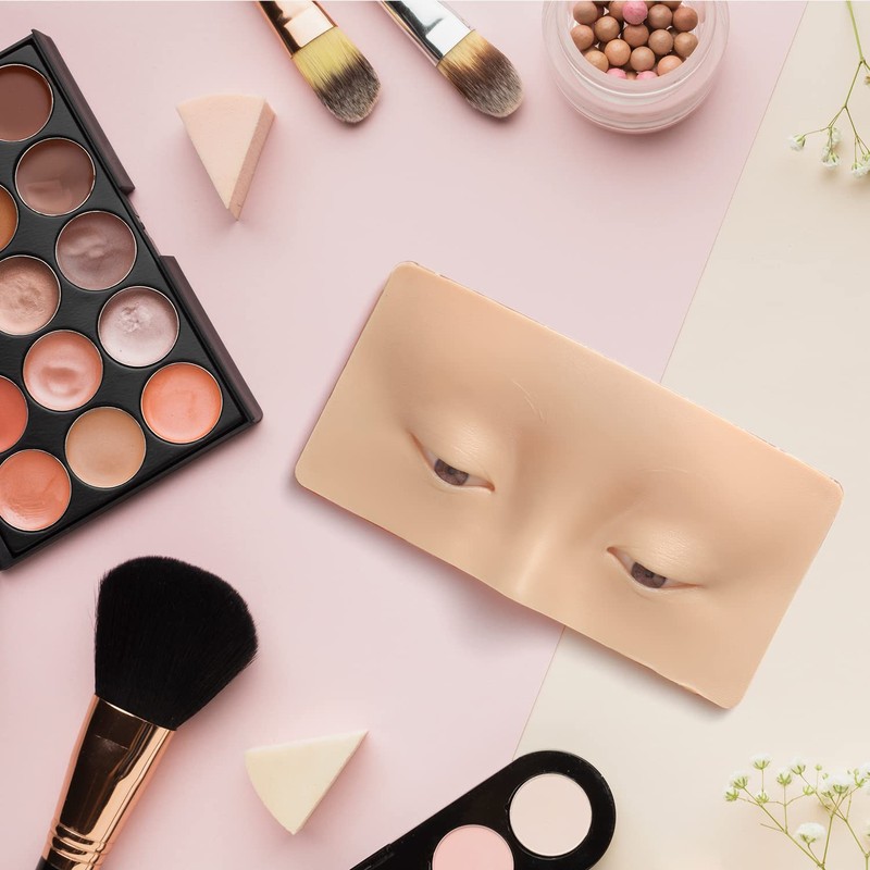 Bueuo Makeup Practice Face Board, 3D Reusable Silicone Make up