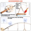 RELIY Wood Fishing Pole Wall Decor with 3 4”X4” Frames,