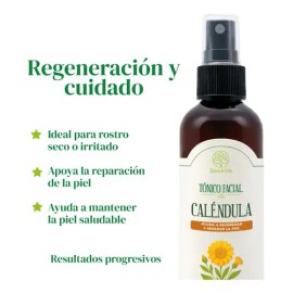Tónico Facial Caléndula Regenerador Calmante Piel 120ml Todo Tipo De Piel Día/noche