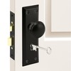 1 Pack Mortise Keyed Lock Set with Classic Knobs, Perfect