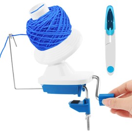 Yarn Winder Yarn Ball Winder for Crocheting Manual Wool Yarn Winder Holder for Swift Yarn Fiber String Ball Yarn Winder for Crocheting with Yarn Scissor(Color:White)