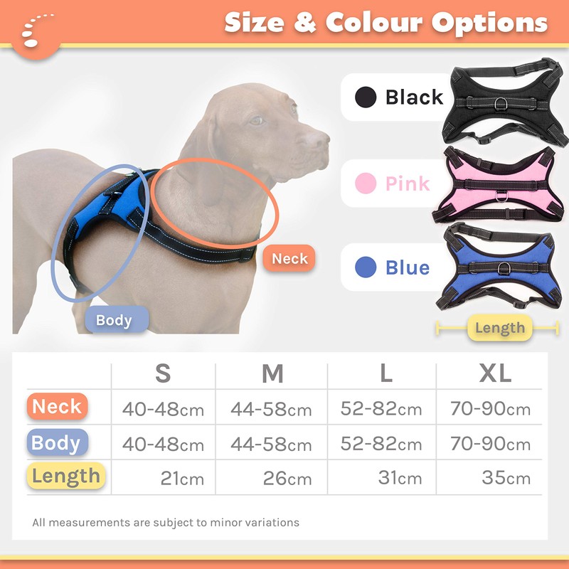 Zenify Pets Dog Harness - Chest Control Grab Adjustable Reflective