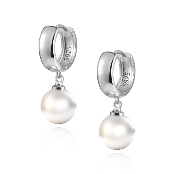 ASH'S CHOICE Silver 925 Earrings Pearls, 3 Pairs Sterling Silver
