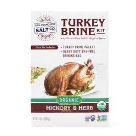 Organic Turkey Brine Kit - 13 oz. Hickory & Herb with Brine Bag by San Francisco Salt Company