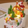 Christmas Village Houses, Christmas Collectible Buildings Decoration Musical Christmas Village