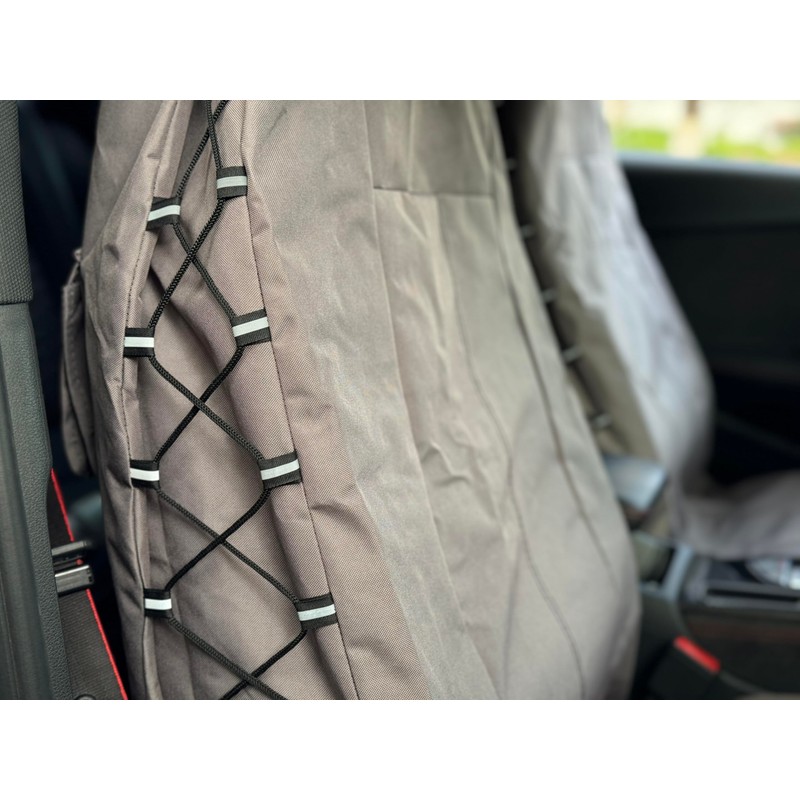 CSCOMFY Gray Seat Covers for Cars Trucks SUV, Universal Canvas
