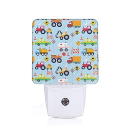 Majoug Cartoon Truck Night Light Plug-in Led Nightlights Auto Dusk-to-Dawn Sensor Lamp for Bedroom Bathroom Kitchen Hallway Room Decorative for Kids Toddler