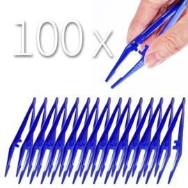 First Aid Tweezers, Plastic Tweezers, Disposable Forceps for Medical, Crafts, Dressing, Gauze, Lab, School, Elementary Science