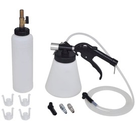 vidaXL Brake and Clutch Bleeder with Efficient One-Man Operation and Multicolour Design, Includes Fill Bottle and Versatile Metal Connectors for Most Vehicles