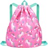 RHCPFOVR Drawstring Backpack for Kids - Unicorn Bags for Girls