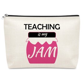 Teacher Makeup Bag Teacher Appreciation Gifts for Women Best Teachers Gifts for Daughter Sister Best Friend Cosmetic Bag Teachers Day Christmas Birthday Gift for Her Travel Pouch