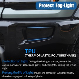 Pre-Cut Headlight&Fog-Light Tint Film Kit for Hummer EV SUV Pickup Accessories Precision Cut Stretchable TPU Overlay Cover Wrap for 2022-2024 2025 (Dark Smoke, 2PCS)