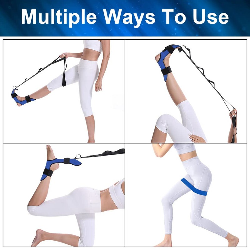 flintronic Yoga Stretching Strap, Stretching Band with 7 Loops, Yoga