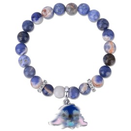 yumcute Cartoon Bracelets Theme Bracelet Adjustable Bracelets Charm Natural Bead Stones Bracelet With Cute Pendant For Sister Best Friends Daughter Niece Birthday Gifts