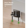 Ccjh Sliding Barn Door Hardware - Floor Guide, Black, Carbon