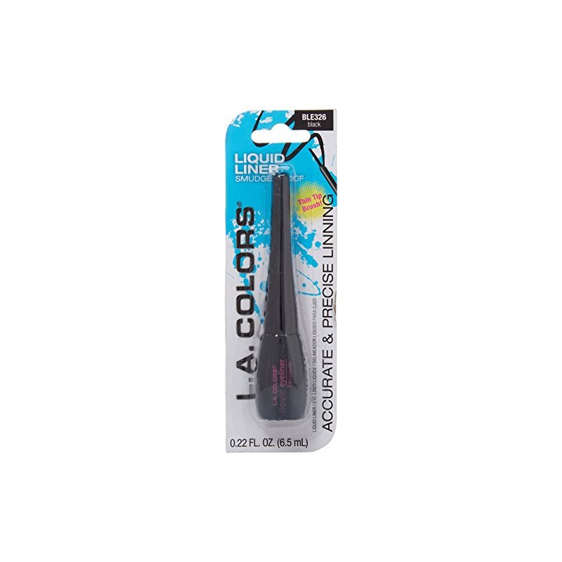 L.A. COLORS Thin Tip Liquid Liner (carded), Black CBLE326