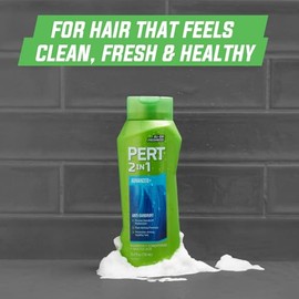 Pert Plus Champú 2 en 1 + Acondicionador Control de caspa 25.40 oz, Paquete de 4