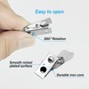 10 Pcs Metal Badge Clips with Clear PVC Straps, Name