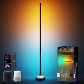 16 Million Colors Smart RGB with IC LED Floor Lamp & Corner Lamp, Sound-Light Sync, DIY Lighting Effects, 114 Dynamic Modes, Compatible with Alexa & Google Home, for Living Room & Party Lighting