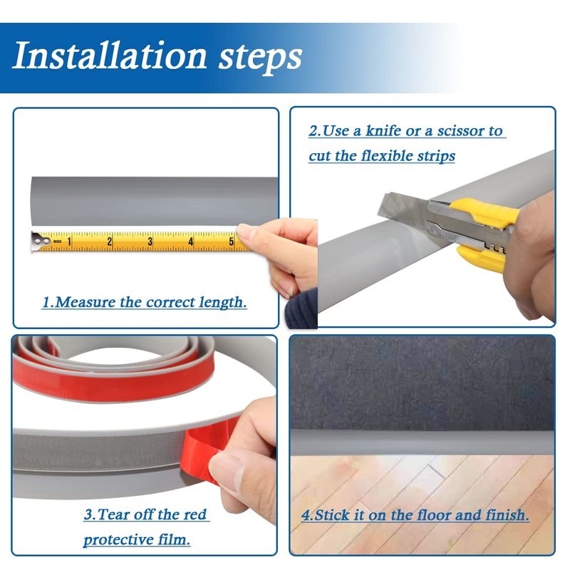 Floor Transition Strip Self Adhesive Carpet & Flooring Transitions Edging
