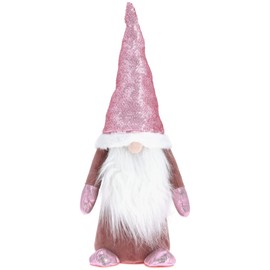 com-four® Pink Christmas Gnome for Christmas Decoration, Winter Figurine as Decorative Items, Cute Corner Stool as Room Decoration or Gift (1 Piece - L)