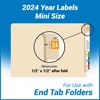 2024 MINI Year Stickers, Orange, Compatible with Smead ETS Series,