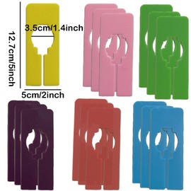 QXCFTW 18Pcs Wardrobe Dividers, 6 Colors Clothes Dividers, Clothes Rail Dividers, Clothes Dividers for Wardrobe, Rail Dividers, Wardrobe Divider, for Sorting Clothes Size, Color