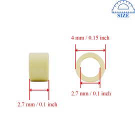 HAHIYO Blonde 4.0x2.7x2.7mm Micro Links Hair Extension Beads Nano Ring Hair Extensions Rings with Thin Silicone Lining for Invisible Professional Salons Extensions Tool, 500Pcs